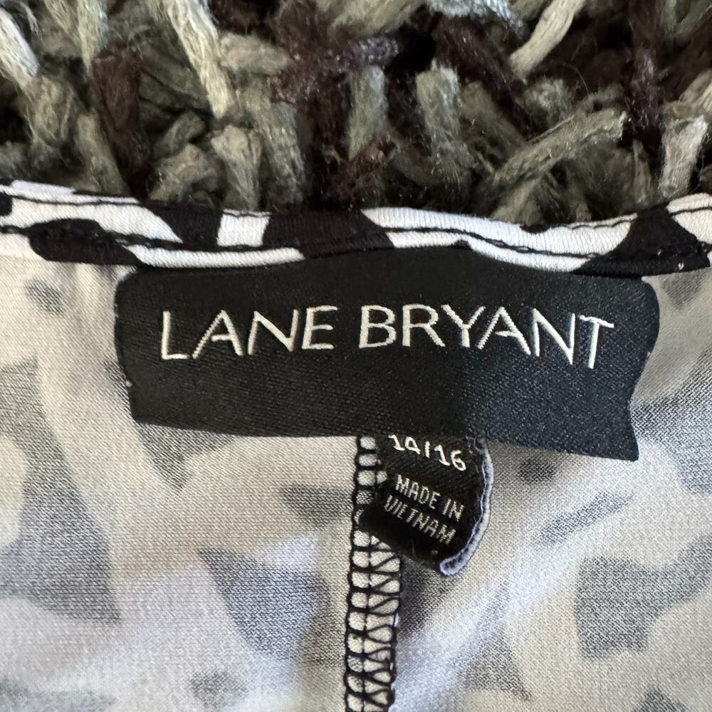 Lane Bryant Black and White Faux Wrap Maxi Dress - 14/16 - Picture 3 of 8